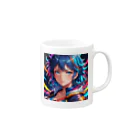 toshi_7のカラフルレディー Mug :right side of the handle