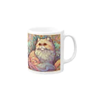 猫の世界のミュシャ猫シリーズ2 Mug :right side of the handle