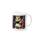 KAZENOKO_3の本を読む怪獣 Mug :right side of the handle