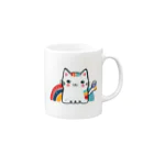 yielanggo007の虹のねこ Mug :right side of the handle