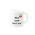 shesaidlovemeのshesaidloveme Mug :right side of the handle