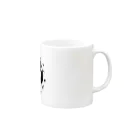 コチ(ボストンテリア)の小物用：ボストンテリア(地球モノクロ)[v2.8k] Mug :right side of the handle