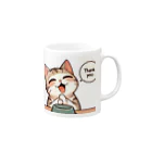 ニャンHouseのサンキュー猫 Mug :right side of the handle