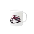 Bikers' Galleryのオフロードバイク デザイン モトクロス  Mug :right side of the handle