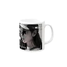 A&MのCool girl【モノクロ】 Mug :right side of the handle