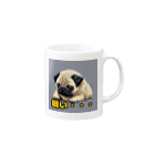 PUG MODEのドット絵パグ　眠い・・・ Mug :right side of the handle