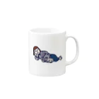 ナウい6Tショップのネコと寝る Mug :right side of the handle