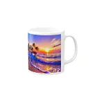 11mi_mi11の🌴ビーチサンセット☀ Mug :right side of the handle