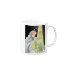 suwamiSHOP SUZURIのすわみ絵画「罰」2024 Mug :right side of the handle