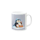 ganeshaのかわいいペンギンとおもちゃのシャベル Mug :right side of the handle