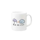 funny puppyのあめのちくもり Mug :right side of the handle
