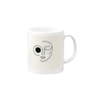 pasupasuの線の人　正面 Mug :right side of the handle