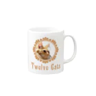 Twelve Catsの黄金の猫 Mug :right side of the handle