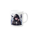 近未来美少女「オッドアイ」の近未来美少女「ハルカ」 Mug :right side of the handle