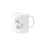 とらねこはんずのとらねこはんず_白猫 Mug :right side of the handle