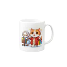 アミュペンのかわいい猫ちゃんと一緒にお買い物🐱💼  Mug :right side of the handle