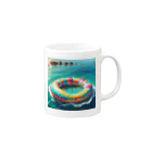 noiSutoaのカラフルなうきわ Mug :right side of the handle