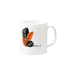 Mana AのカラフルAnthurium Mug :right side of the handle