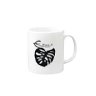 Mana AのカラフルMonstera Mug :right side of the handle