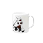 AZCo/AZCoWORKs suzuri店のRabbit × Rabbit トーマス Mug :right side of the handle