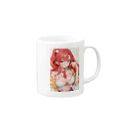 みおちゃんartshopの赤髪天使な女の子グッズ Mug :right side of the handle