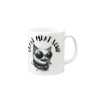 CRAVE MEAT SOUPの#drunk cat Mug :right side of the handle