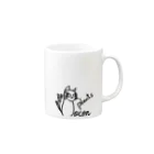 ロコンプランツ工房のロコン猫 ブラック Mug :right side of the handle