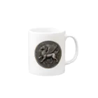 アニマル四字熟語のグリフォンメダル　griffin　デザイン Mug :right side of the handle