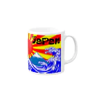 999productのＩ♡ JAPAN　富士山/波  Mug :right side of the handle