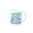 tmghillのキュートなシロクマのキャラクター Mug :right side of the handle