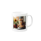 simplestoreのほのぼの猫柄マグカップ - 朝のコーヒータイムが楽しくなるアイテム！ Mug :right side of the handle