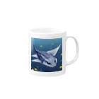 SUZURI56のドット絵ノコギリザメ Mug :right side of the handle