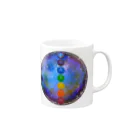 💖宇宙整体♪🌈♪こころからだチャンネル♪💖の宇宙曼荼羅　cakra version Mug :right side of the handle