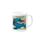 indigo_ksの世界を旅するマグロ君 Mug :right side of the handle