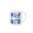 gomaminのDAI-JYO-BU-SA   ブルー Mug :right side of the handle