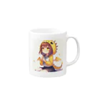 ドラゴンとわたしのテレドラゴン娘！イエロー Mug :right side of the handle