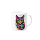 japanese-creatorの猫　デザインTシャツ　アート　グラフィック Mug :right side of the handle