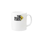 Stylo Tee Shopの急カーブの注意 Mug :right side of the handle