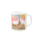 tyu-ripuのparis spring Mug :right side of the handle