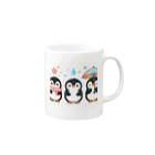 柴犬しばわんこhana873の可愛いペンギントリオ Mug :right side of the handle