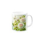 Rパンダ屋の「白薔薇」グッズ Mug :right side of the handle