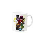 日本モンキーセンター期間限定ショップの第7回　甲子猿　全校集合 Mug :right side of the handle