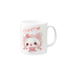 みきころん♡の幸せを呼ぶうさぎ💖 Mug :right side of the handle