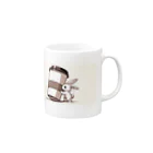 Cozy Placeのタンブラーとうさぎ Mug :right side of the handle