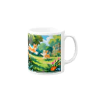 chibi_hikariのGrassPlay Kitties Mug :right side of the handle