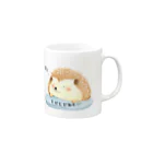 ゆるいずのおねむのハリネズミくん Mug :right side of the handle