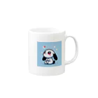 やまとうみとにちじょう【公式】のハートうさぎさん星を見上げる Mug :right side of the handle