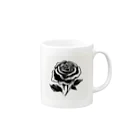 CHRON SHIROの黒い花3 Mug :right side of the handle