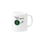 monokurockのスイカ everyone wants to go home スタンダード Mug :right side of the handle