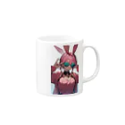 manathubiのルナ Mug :right side of the handle